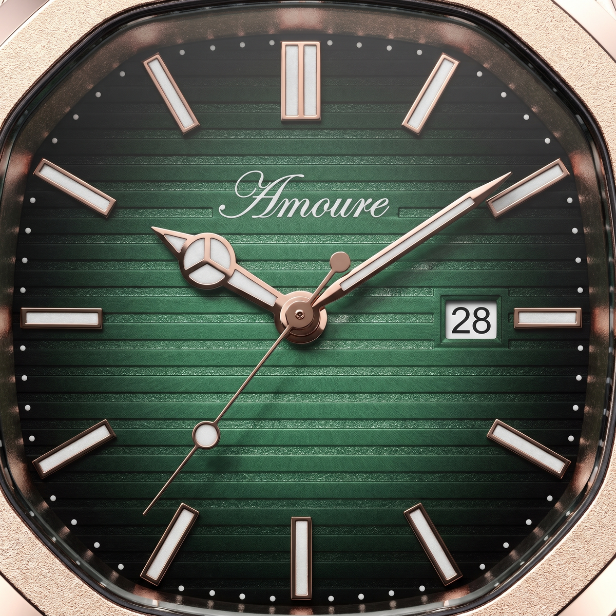 Amoure Valmont – Rose Gold Emerald (detail)