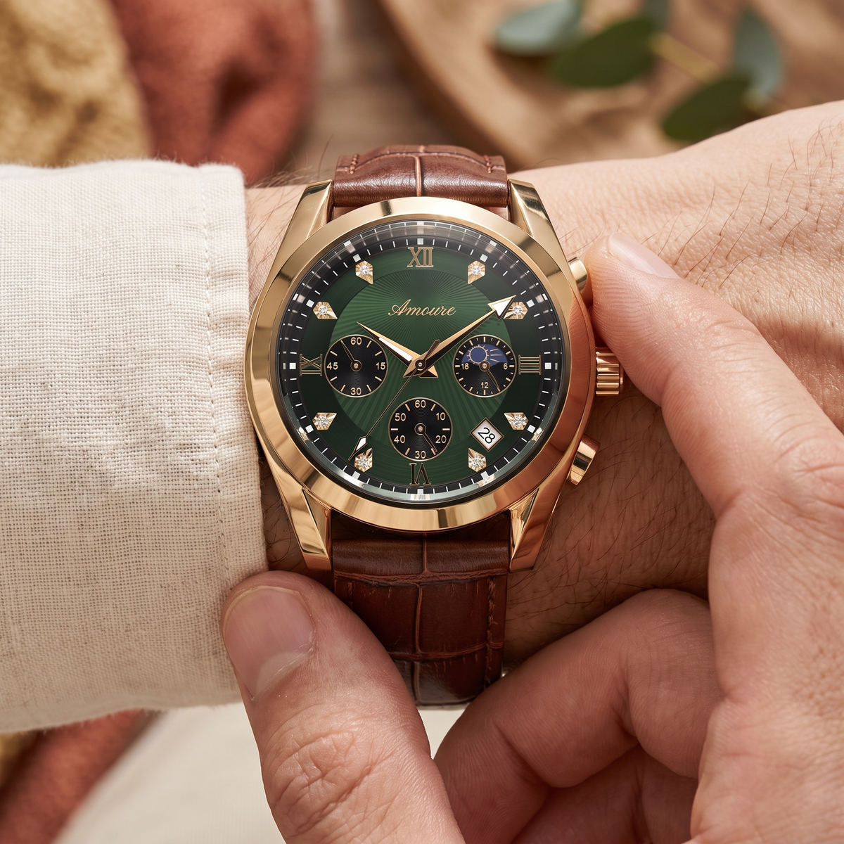 Amoure Solvane – Rose Gold Emerald